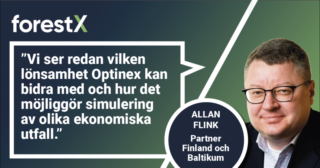 ForestX expanderar: Allan Flink partner med fokus på Optinex i Finland och Baltikum
