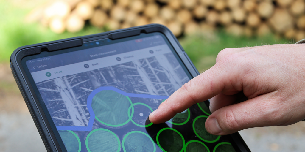 LogstackLIDAR Ipad timmertrave